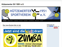 Tablet Screenshot of huetzemerter-sv.de